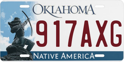 OK license plate 917AXG