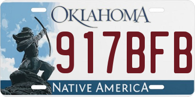 OK license plate 917BFB
