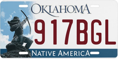 OK license plate 917BGL