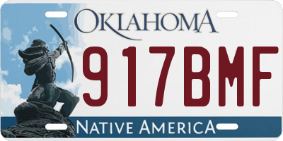 OK license plate 917BMF