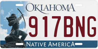OK license plate 917BNG