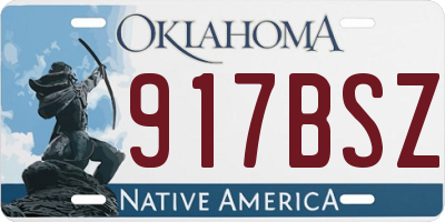 OK license plate 917BSZ