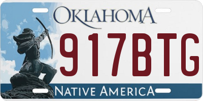 OK license plate 917BTG