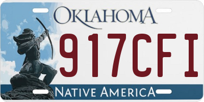 OK license plate 917CFI
