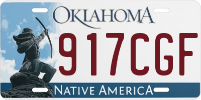 OK license plate 917CGF