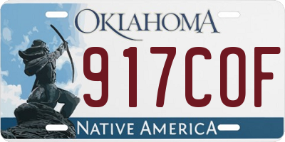 OK license plate 917COF