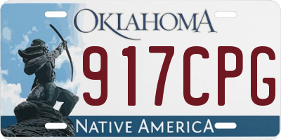 OK license plate 917CPG