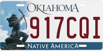 OK license plate 917CQI