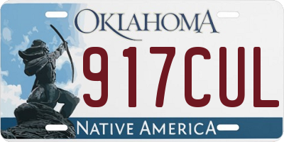 OK license plate 917CUL