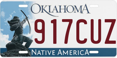 OK license plate 917CUZ