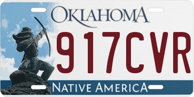 OK license plate 917CVR