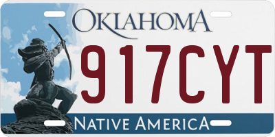 OK license plate 917CYT