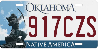 OK license plate 917CZS