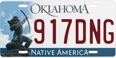 OK license plate 917DNG