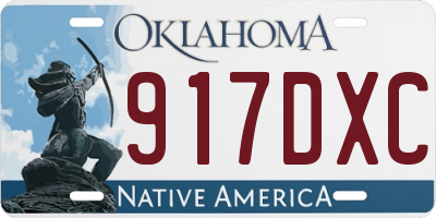 OK license plate 917DXC