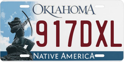 OK license plate 917DXL