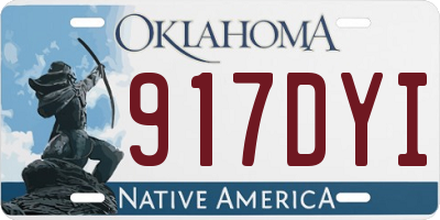 OK license plate 917DYI