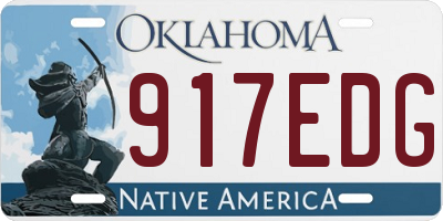 OK license plate 917EDG