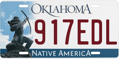 OK license plate 917EDL