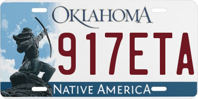OK license plate 917ETA