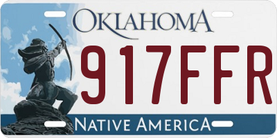 OK license plate 917FFR