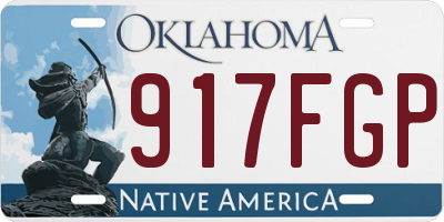 OK license plate 917FGP