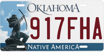 OK license plate 917FHA