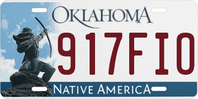OK license plate 917FIO