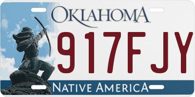 OK license plate 917FJY
