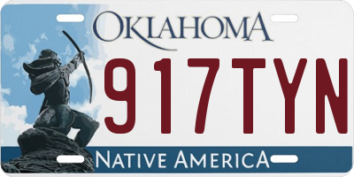 OK license plate 917TYN