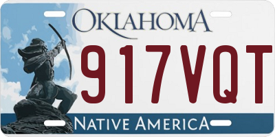 OK license plate 917VQT