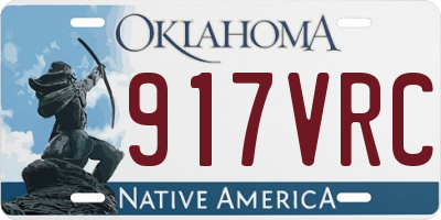 OK license plate 917VRC