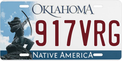OK license plate 917VRG