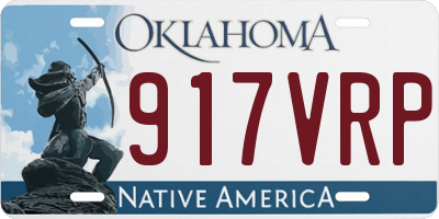 OK license plate 917VRP