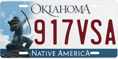 OK license plate 917VSA