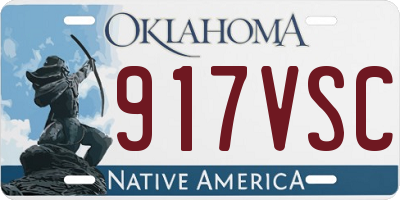 OK license plate 917VSC