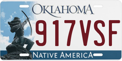 OK license plate 917VSF