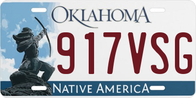 OK license plate 917VSG