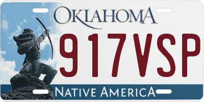 OK license plate 917VSP