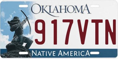 OK license plate 917VTN