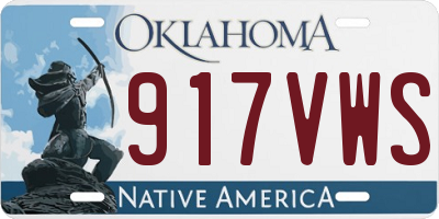 OK license plate 917VWS