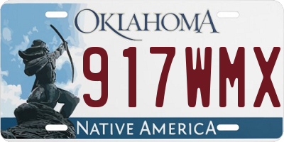 OK license plate 917WMX