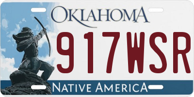 OK license plate 917WSR