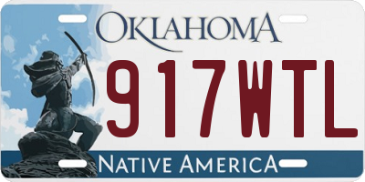 OK license plate 917WTL