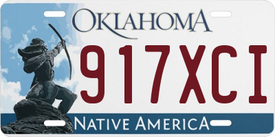 OK license plate 917XCI