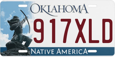 OK license plate 917XLD