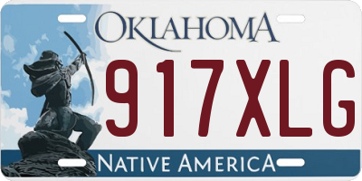 OK license plate 917XLG