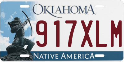OK license plate 917XLM