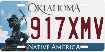 OK license plate 917XMV
