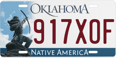 OK license plate 917XOF